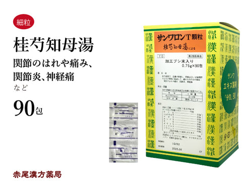 桂芍知母湯 サンワロンT けいしゃくちもとう 90包 体力虚弱 皮膚の乾燥 四肢や関節の腫れが慢性化して痛む 関節の腫れ 関節炎 関節痛 神経痛 三和生薬 粉薬 第2類医薬品 セルフメディケーション税制対象